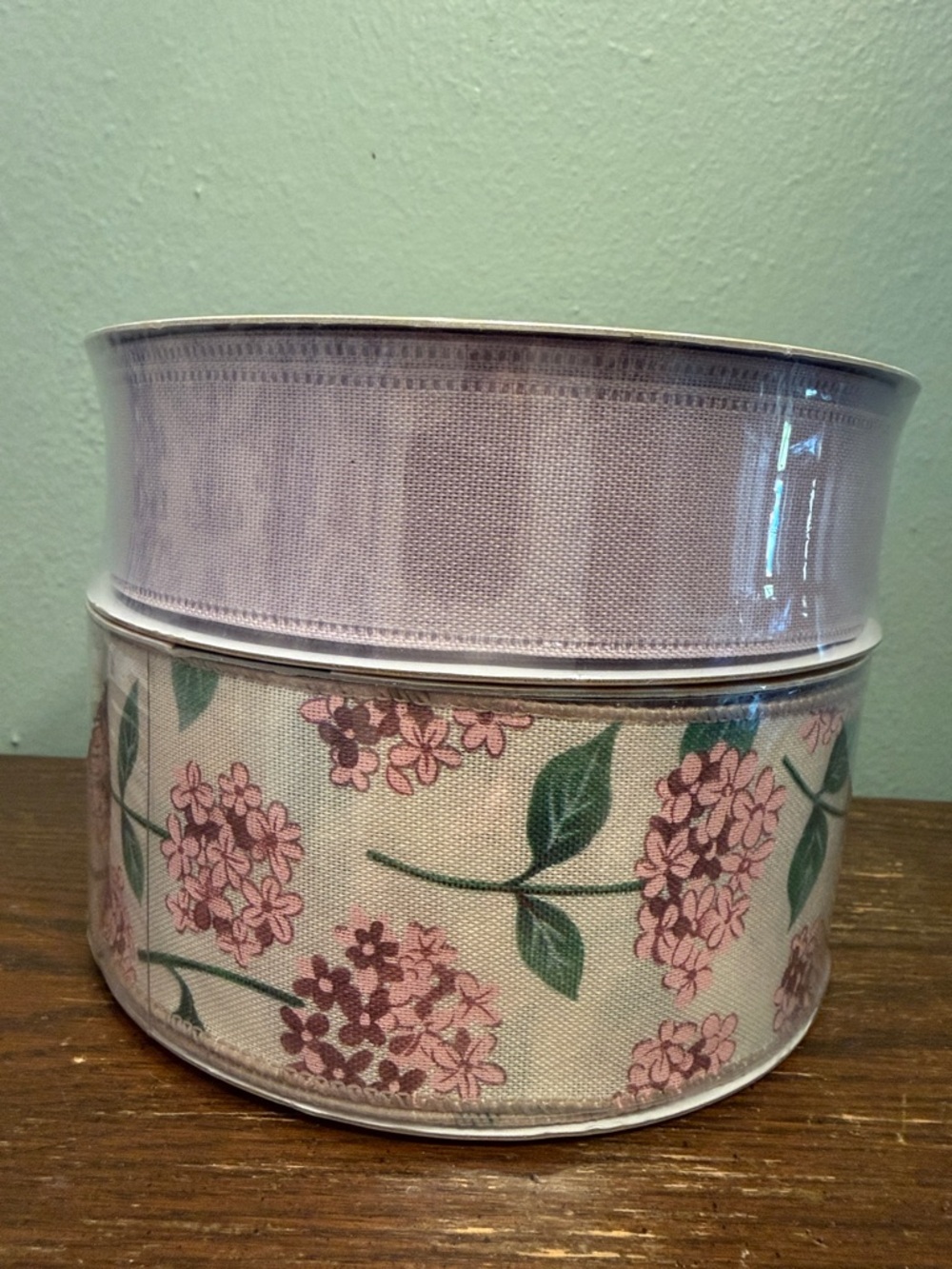 Floral Hydrangea Wired Ribbon 100 Yards Bundle for Crafts,Home Decor & Gift Wrap